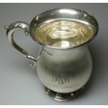 SILVER MUG INITIALLED RJW & DATED 1941-45 JAMES DIXON SHEFFIELD 1943 168.8G