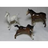 BESWICK GREY PONY & 2 OTHERS