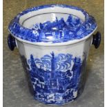 BLUE & WHITE CHINA PAIL