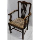 MAHOGANY CARVER CHAIR