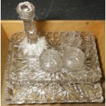 GLASS PART DRESSING TABLE SET