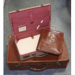 LEATHER SUITCASE, WRITING CASE & WALLET