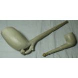 2 CLAY PIPES