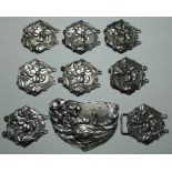 JEWELLERY SILVER ART NOUVEAU NINE PIECE BELT 110G BIRMINGHAM 1903