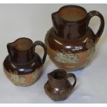 2 DOULTON & ANOTHER GRADUATED HARVEST JUGS