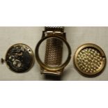 9CT GOLD CASED ROTARY 17 JEWEL GENTS WRISTWATCH