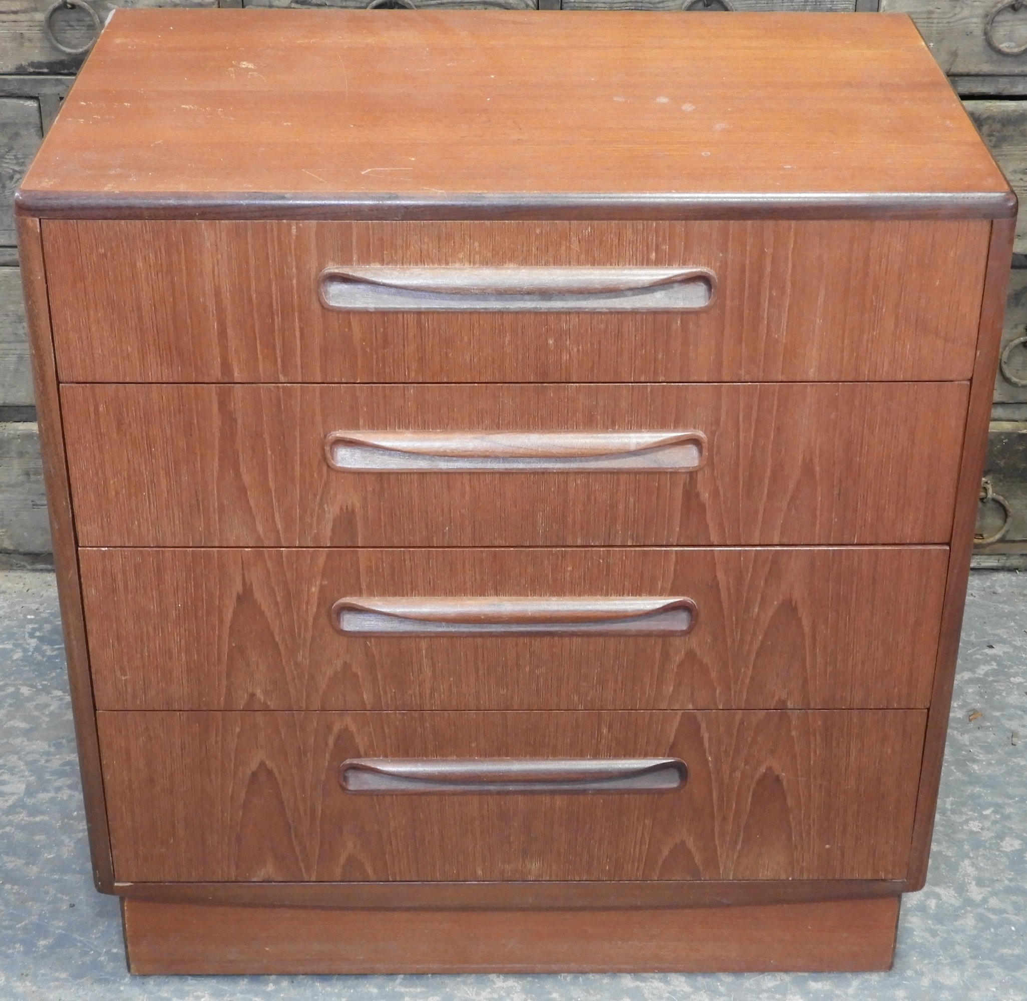 STAG TEAK CHEST OF 4 DRAWERS