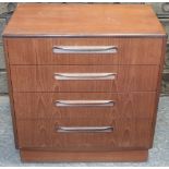 STAG TEAK CHEST OF 4 DRAWERS