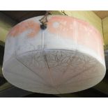 ORANGE & OPAQUE GLASS CEILING LIGHT SHADE