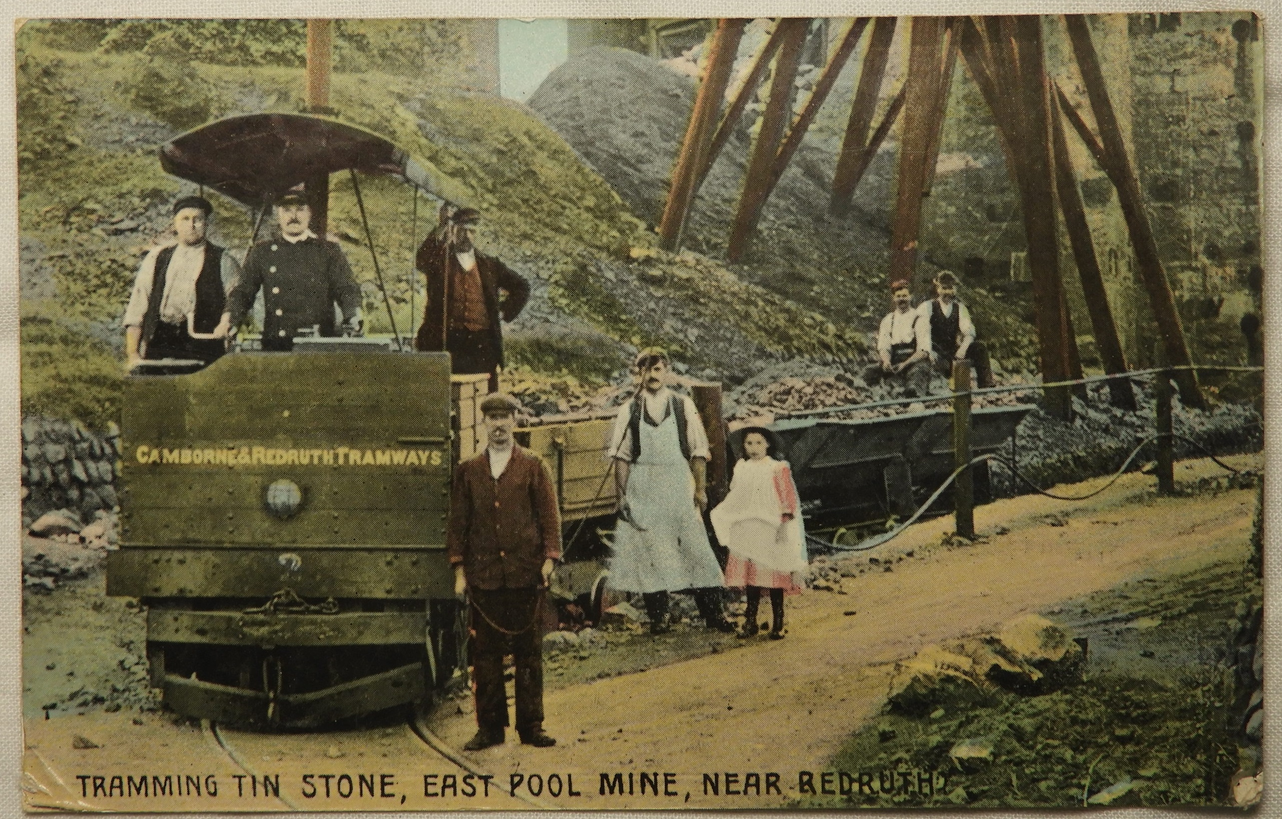 POSTCARDS -TRAMMING TIN STONE, EAST POOL MINE NR REDRUTH CORNWALL