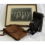 BROWNIE NO 2 FOLDING CAMERA & 1931 EXETER SCHOOL PHOTO