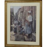 STANHOPE FORBES PRINT FIGURES IN STREET