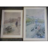 2 CARL LARSSON PRINTS IN THE KITCHEN GARDEN & NOVEMBER