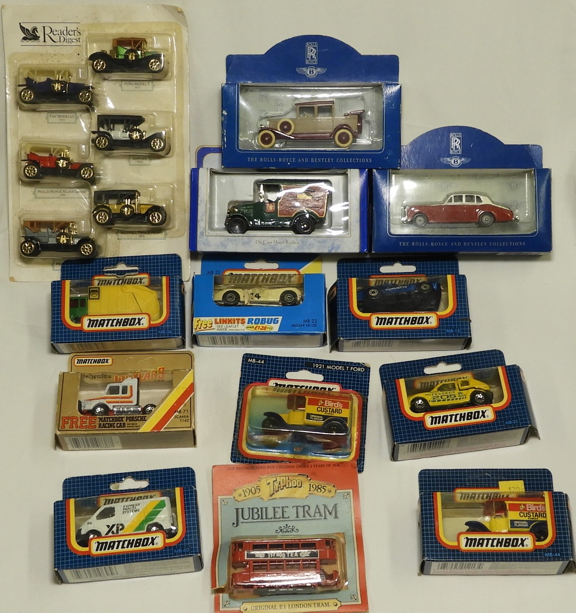 MATCHBOX BOXED SUPERFAST VEHICLES, RD VINTAGE CAR SET, DAYS GONE BENTLEY & ROLLS