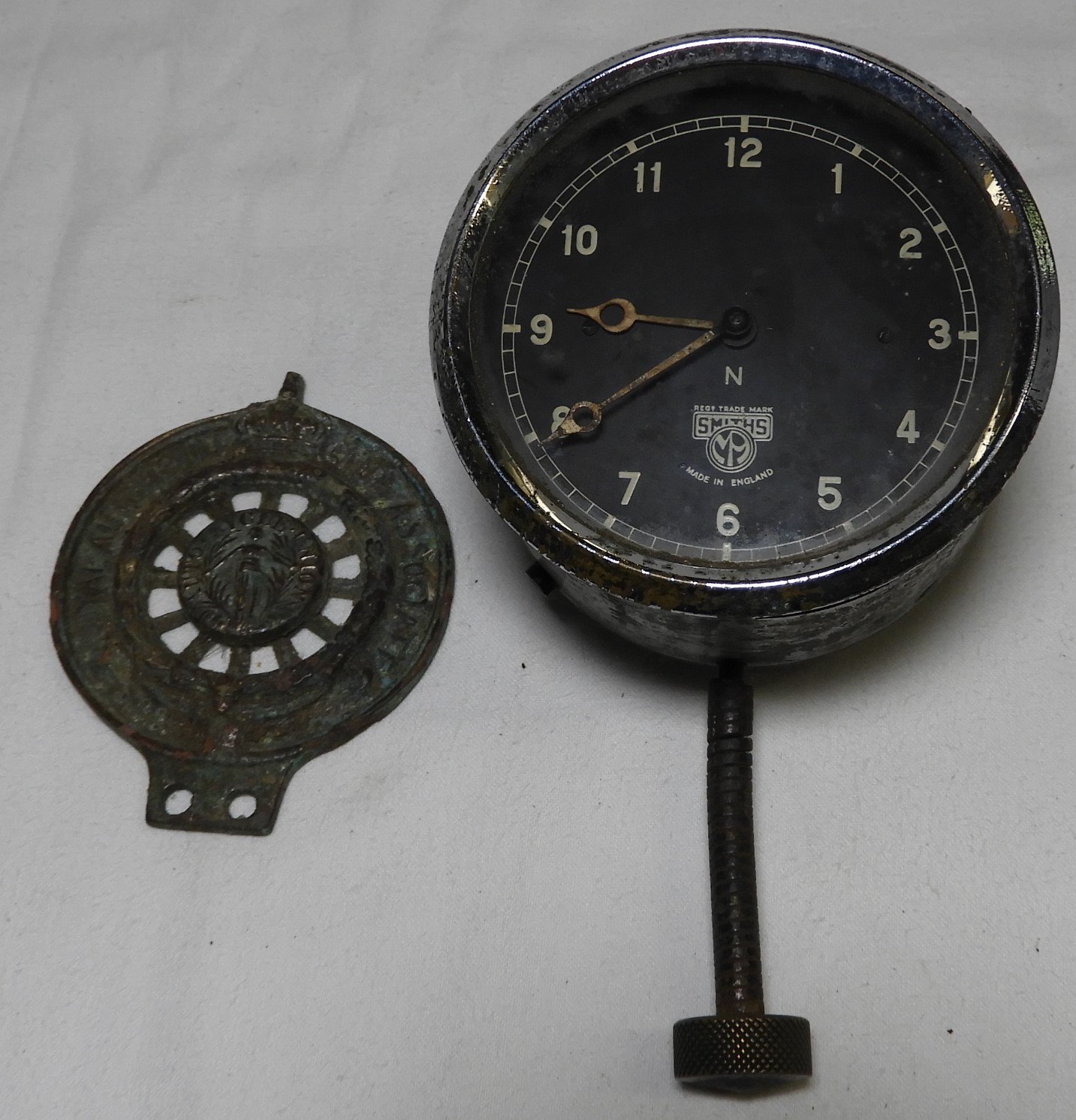 RAC CAR BADGE & SMITHS CAR CLOCK