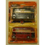 2 DINKY ROUTEMASTER BUSES