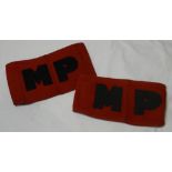 PAIR MILITARY POLICE ARMBANDS