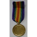 MEDALS 1ST WORLD WAR VICTORY TO PTE F.M FINDLAY MIDDLESEX REGM