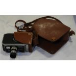 PAILLARD BOLEX C8 CINE CAMERA IN LEATHER CASE