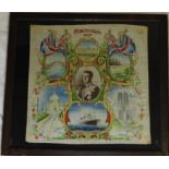 1937 CORONATION FRAMED HANKERCHIEF