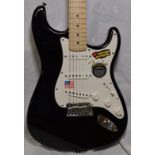 FENDER STRATOCASTER AMERICAN STANDARD ELECTRIC GUITAR NO Z6029072 BLACK PARCHMENT WITH PALE MAPLE