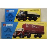 CORGI CLASSICS BOXED BEDFORD 5 SACK TRUCK SET & BR BEDFORD 0 ARTICULATED SET