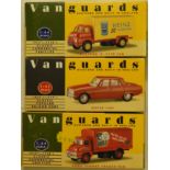 3 VANGUARD BOXED VEHICLES ROVER 2000, FORD TAHMES TRADER VAN & BEDFORD 5 VAN