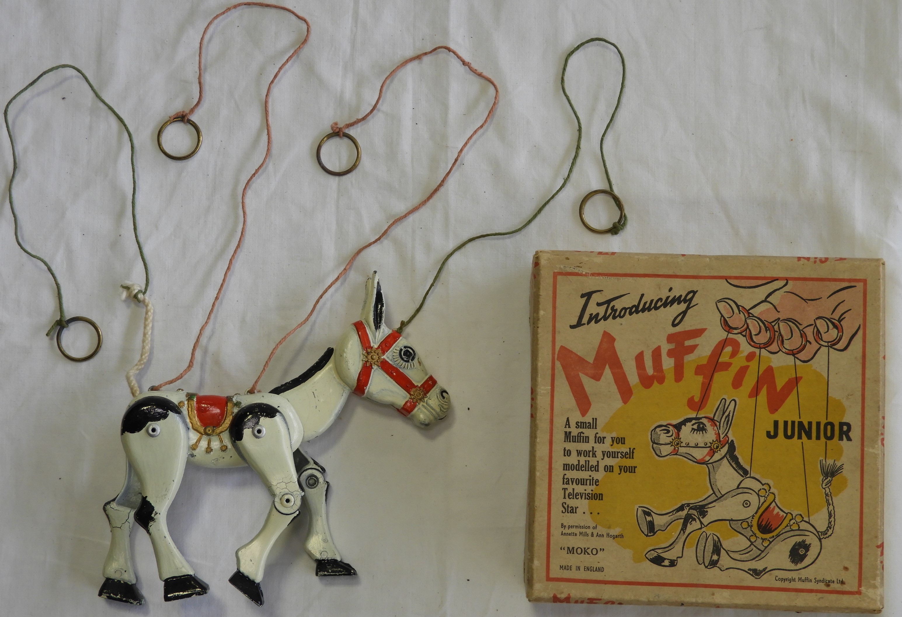 MUFFIN THE MULE CAST METAL TOY IN BOX - Image 2 of 2