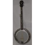 HOHNER GERMAN 5 STRING BLUEGRASS BANJO SCRUGGS STYLE 25.5" SCALE ARCH TOP TONE RING & HEAD OF