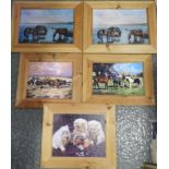 5 JOAN MARSHALL FRAMED PRINTS