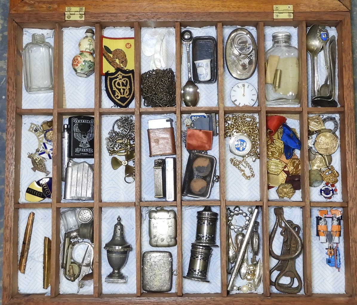 COLLECTORS BOX & CONTENTS INCL SILVER VESTAS & OTHER SILVER