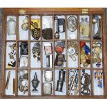 COLLECTORS BOX & CONTENTS INCL SILVER VESTAS & OTHER SILVER