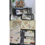 STAMPS BOX OF ALBUMS GB & WORLD COVERS & LOOSE