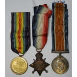 MEDALS 1ST WORLD WAR TRIO TO 72217 BMBR H.GRIFFITHS R.A