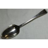 SILVER GEORGIAN SERVING SPOON BRIGHT CUT 58.3g