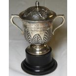 SILVER 1927 CARTERS TESTED SEEDS RAYNES PARK PRESENTATION CUP WITH LID 124g