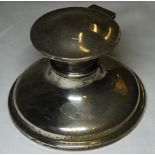 SILVER INKWELL WOODEN BASE 404.3g GROSS