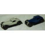 DINKY 36B BENTLEY SPORTS & 36C HUMBER VOGUE SALOON REPAINTED