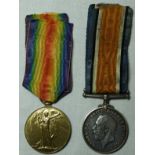 MEDALS FIRST WORLD WAR PAIR TO 2629 PTE F OLIVER RN DEVON YEO