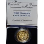 COINS 2000 GUERNSEY 240 CARAT GOLD PROOF £25