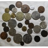 COINS 1844 THIRD FARTHING, 2X 1953 CROWNS & OTHER COINS