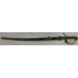 NAVAL SWORD & SCABBARD 29' BLADE