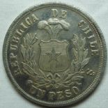 COINS 1881 CHILE 1 PESO