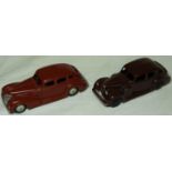 DINKY 39D BUICH VICEROY SALOON 39E CHRYSLER ROTAL SALOON REPAINTED