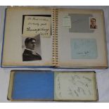 1920/30'S AUTOGRAPH ALBUM & ALBUM OF LOOSE PHOTOGRAPHS