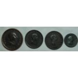 COINS 1806 PENNY, HALFPENCE, FARTHING & 1807 HALFPENCE