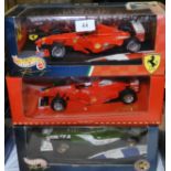 3X FORMULA 1 RACING CARS 1/18 SCALE 2 FERRARI & JAGUAR