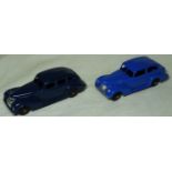 DINKY 39B OLDSMOBILE SEDAN & 39E CHRYSLER ROYAL SALOON REPAINTED