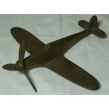 BRASS HAWKER HURRICANE MODEL AIRPLANE