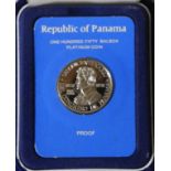 COINS 1976 PANAMA 150 BALBOA PLATINUM